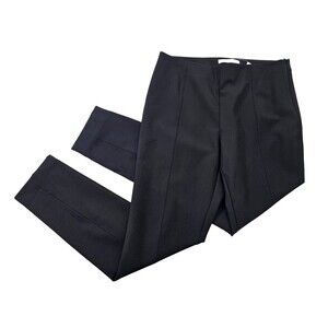 MARELLA Women's 10 ARIETE Black Skinny‎ Split Hem Trousers Ponte Dress Pants